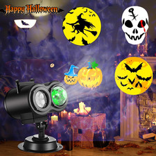Projector Light w/16pcs Slides Patterns Remote Control Halloween Christmas Party