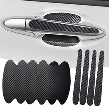 8 PCS Car Door Handle Scratch Protectors, Universal Carbon Fiber Paint Guard,...