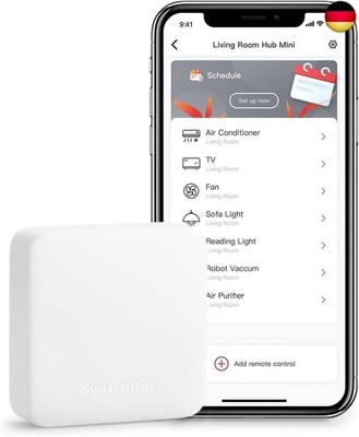 SwitchBot Hub Mini Smart Fernbedienung, Universal IR Fernbedienung Hub für Smart