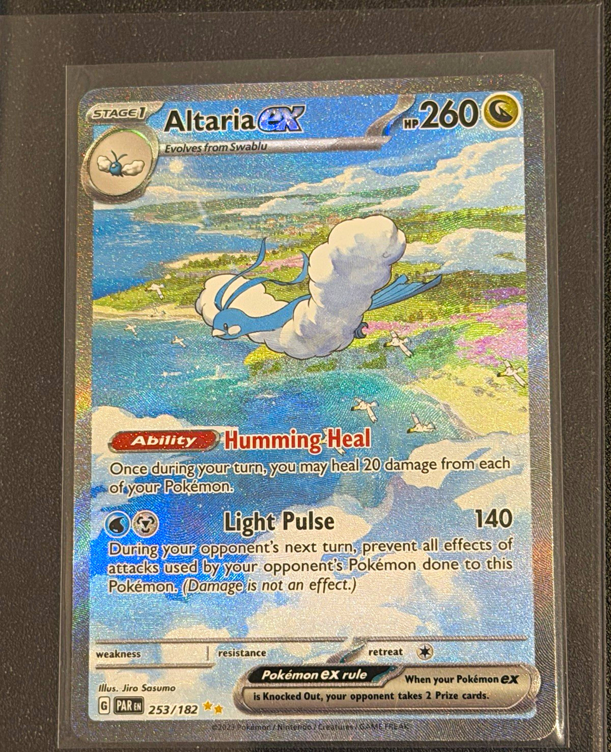 Pokemon Altaria ex 253/182 SV04 Paradox Rift SIR FA Holo EN