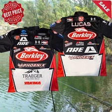 Custom Name Berkley Rapala Fishing Shirt Bowling Jersey Zip Tee Shirt For Men's