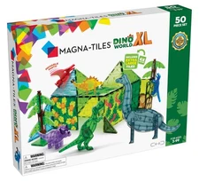 Dino World XL 50-Piece Magnetic Construction Set, The ORIGINAL Magnetic Build...