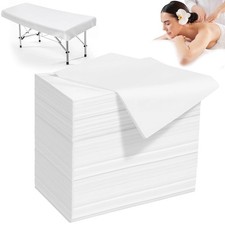 200 Pcs Disposable Massage Table Sheets 31.5" X 71", Non-Woven White Bed Covers