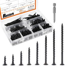 390-Pcs 7 Coarse Thread Drywall Screw with Phillips Drive Black Oxide Finsh