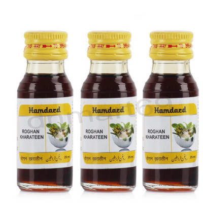 Hamdard Roghan Kharateen, 25ml (Pack of 3)   Herbal Unani Massage Oil Combo Pack