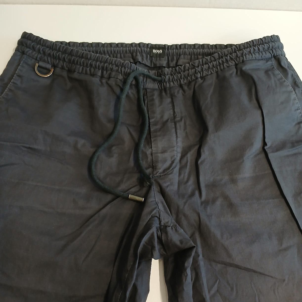 Hugo Boss Black Label Mens size 52 Trousers Elastic Waist Zip Drawstrings Logo thumbnail 4