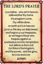 The Lords Prayer Our Father Who Art Tin Metal...
