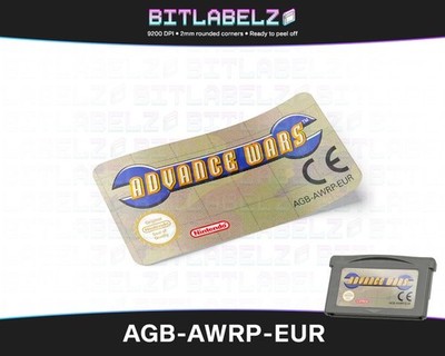 Advance Wars [AGB-AWRP-EUR] Game Boy Advance Label
