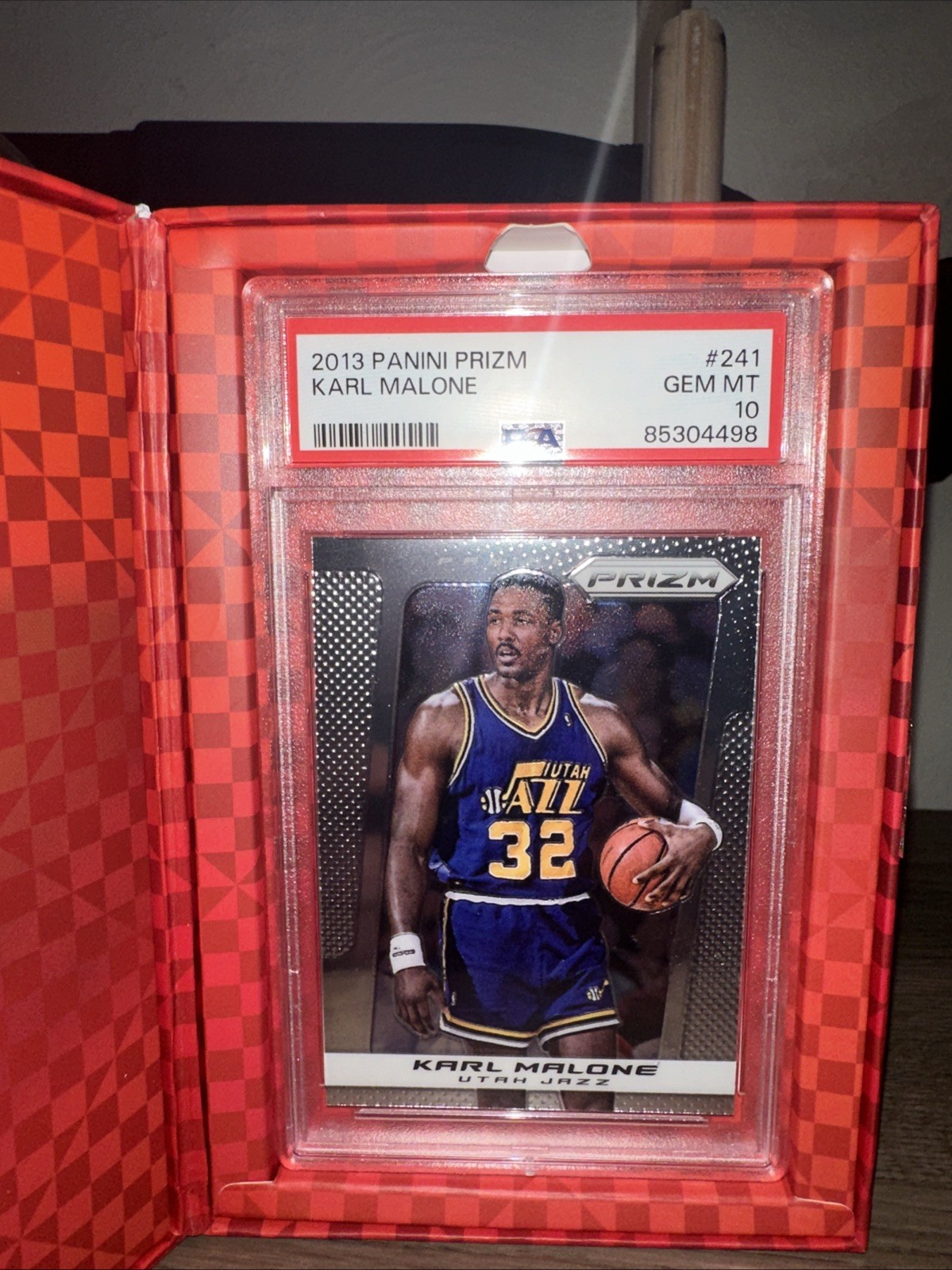 2013 Panini Prizm Karl Malone SILVER REFRACTOR #241  PSA 10 GEM MINT