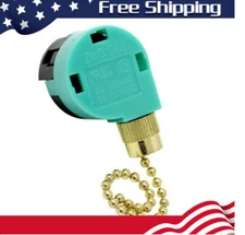 For Zing Ear ZE-268S6 ZE-208S6 Switch 4 Wire 3 Speed Pull Chain Control 125V/6A