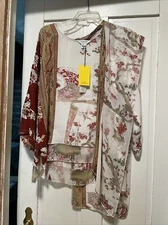 Citron Santa Monica 100% Embossed Silk Rare Print and Colors