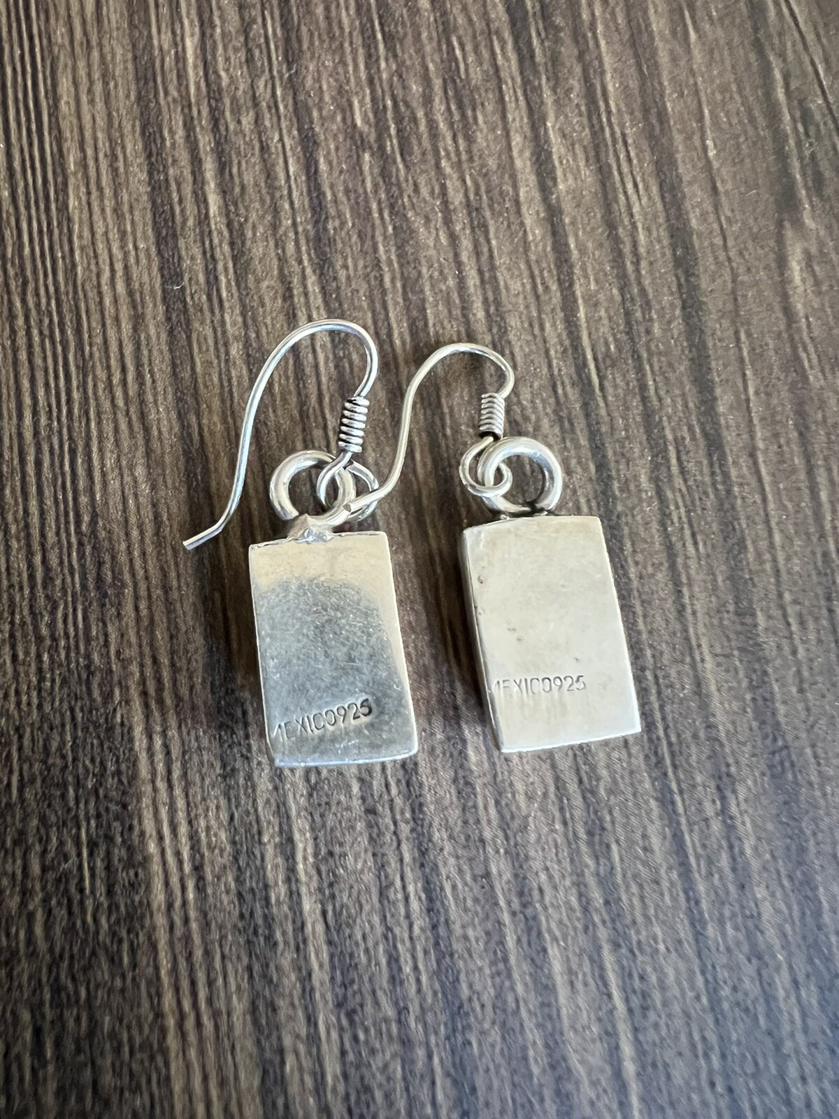 Vintage Antique Sterling Silver Rectangular Black… - image 5