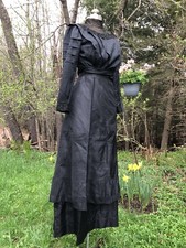 Vintage Antique 1900  s 1910 Edwardian Bodice Lovely Embroidered Trim w/ Skirt