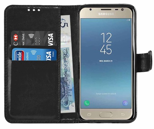 Samsung Galaxy J3 2017 (J330F) Premium Leather Wallet Flip Cover Pouch Book - Picture 3 of 62