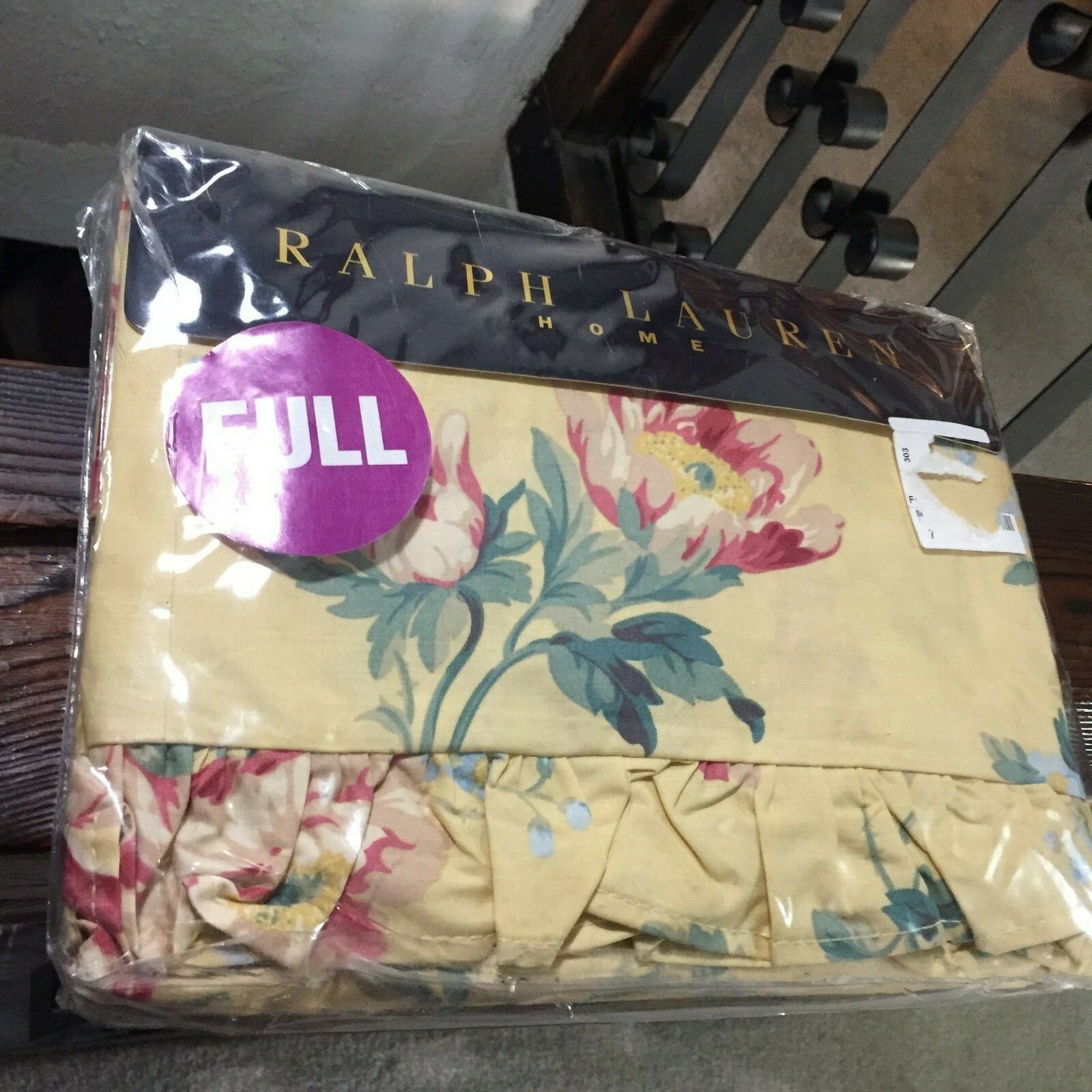 NIP Ralph Lauren Parsonage Gelb Floral FULL Ruffled Flat Bed Sheet Cottage NEW NIP Ralph Lauren Parsonage Gelb Floral FULL Ruffled Flat Bed Sheet Cottage NEW