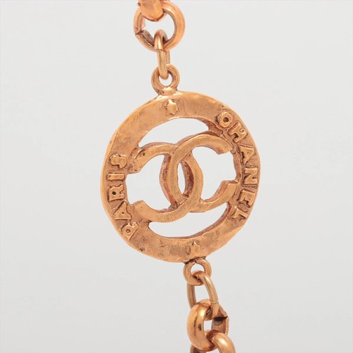 CHANEL Necklace Pendant choker Chain AUTH kenken Gold Small Coin Gp Vintage - Picture 4 of 7