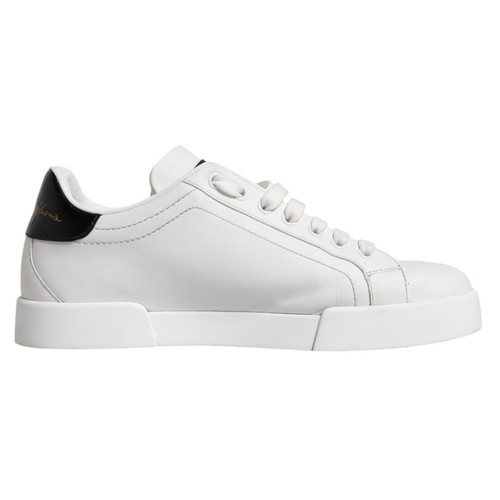 DOLCE & GABBANA Shoes White Leather Classic Low Top Sneakers EU40 / US9.5 750usd