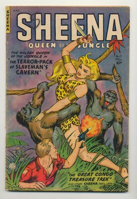 Sheena Queen of the Jungle #17 1952 GD/VG 3.0 Maurice Williams Art Fiction House