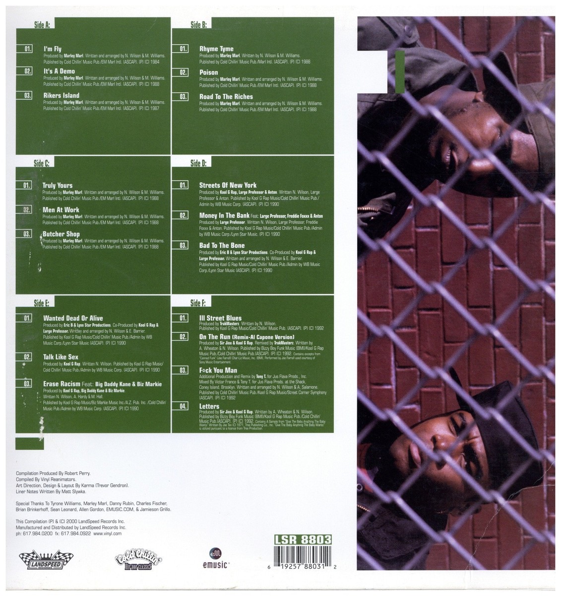 G-RAP / The Cool ‎– Chill Kool G Rap & D.J. Polo – The Best Of Cold Chillin' – 3 x