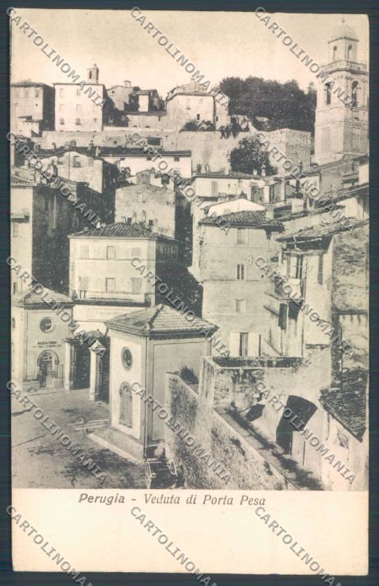 Perugia città Porta Pesa cartolina ZG1005