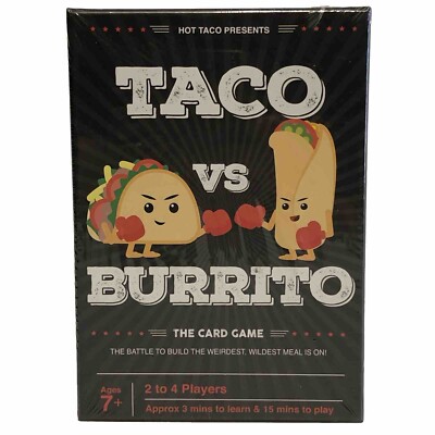 Taco vs Burrito The Card Game Brand New Hot Taco Weirdest Wildest Food Game Fun