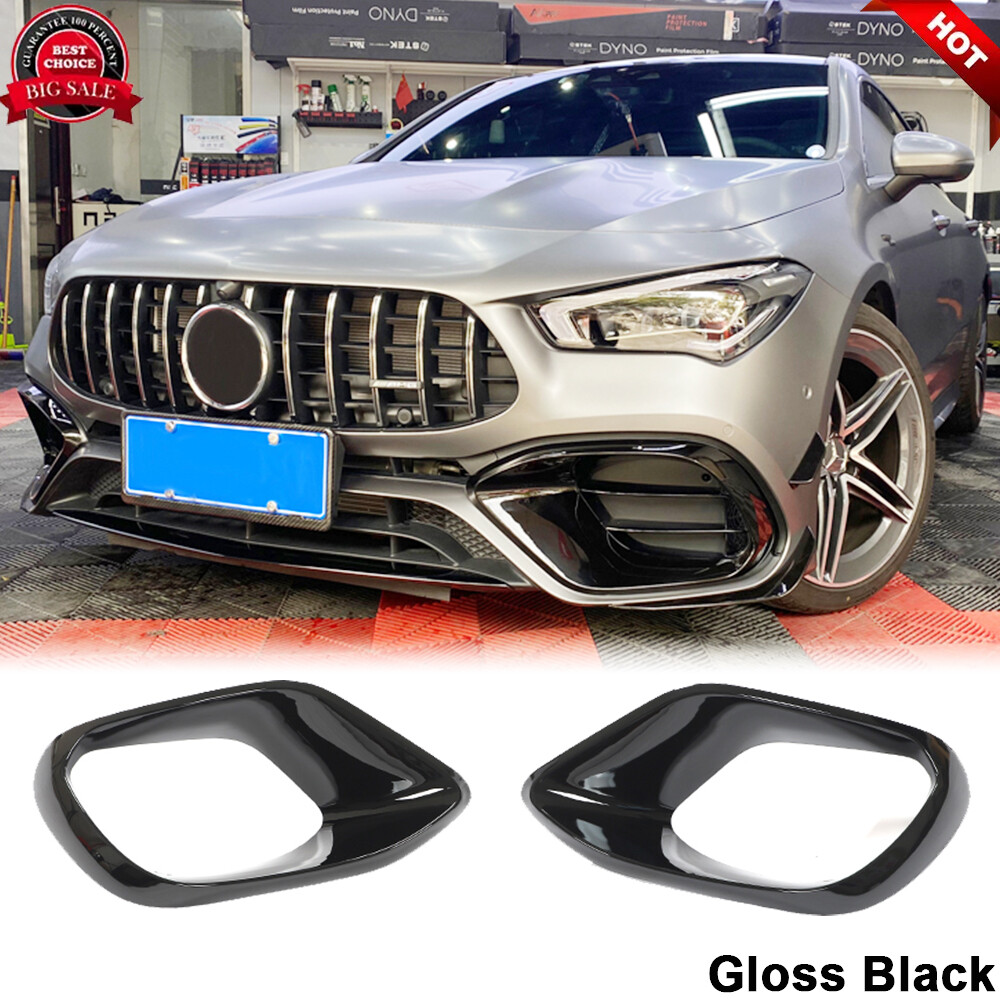 For Mercedes Benz W118 C118 CLA45  2020-22 Gloss Front Bumper Air Vent Covers