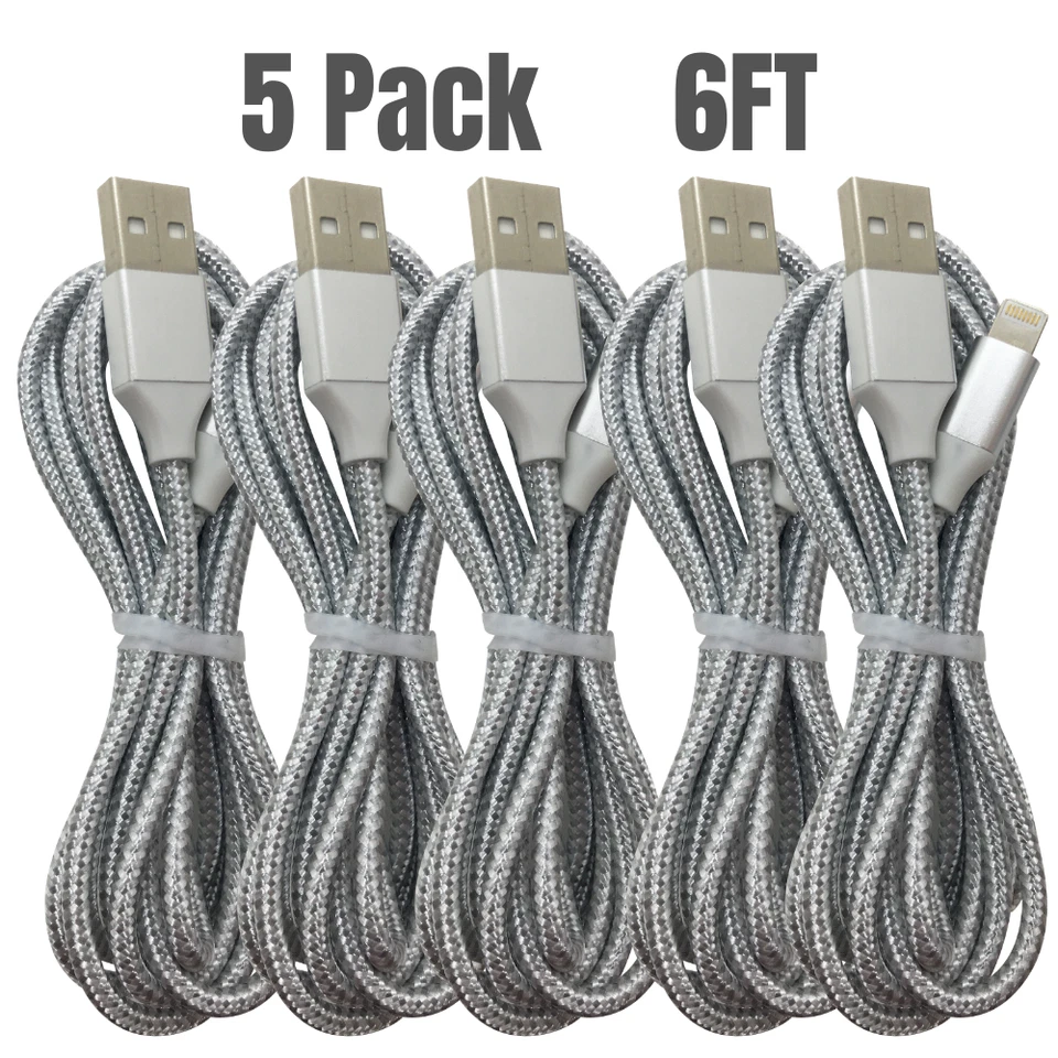 For iPhone 13 12 11 XS XR X 8 7 6 iPad Power Adapter Fast Charger Cable Cord 6FT - Image 2 of 4
