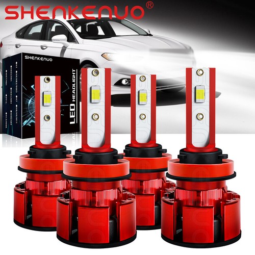 Combo LED Headlight Bulbs Fit for Chevy Malibu Impala High Low Beam 6000K 4pcs - Imagen 1 de 14