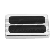 Chrome Street Rod Style Brake Pedal Pad For Chevy Ford 3-1/8" x 2"