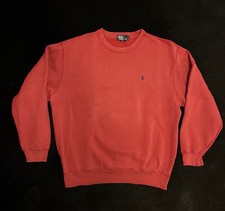 Mens Polo Ralph Lauren Crewneck Sweatshirt Red Blue Pony Size Large