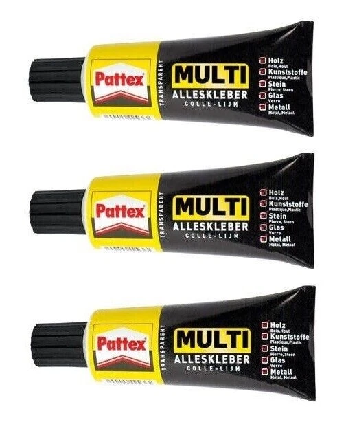 3 x Pattex Multi Alleskleber Klebstoff Kleber Reparatur Büro 50g