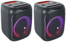 2 Rockville ROCKBOX PRO V2 6.5" 150w Portable Bluetooth Speakers w/Wireless Link