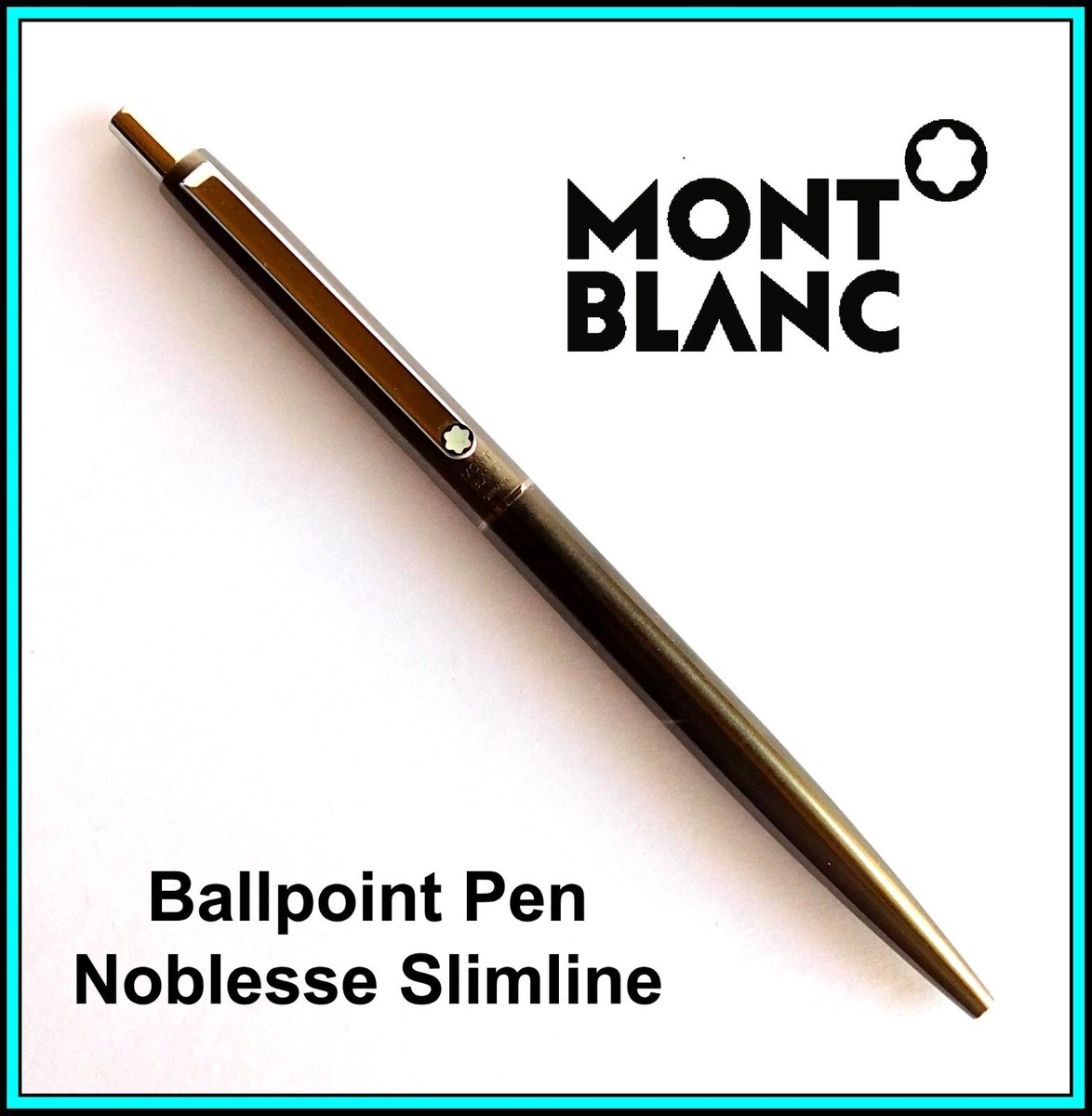 MONTBLANC Noblesse Gunmetal Gray Ballpoint Pen - Pusher Mechanism