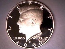 1990 S **PROOF** KENNEDY HALF DOLLAR **FREE SHIPPING**