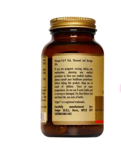 Solgar Omega 3 6 9 Fish Flax Borage Oil Softgels 60 Softgel Brand New