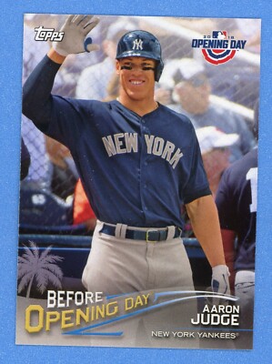 2018 Topps Opening Day #BOD-AJ Aaron Judge Before Opening Day Yankees
