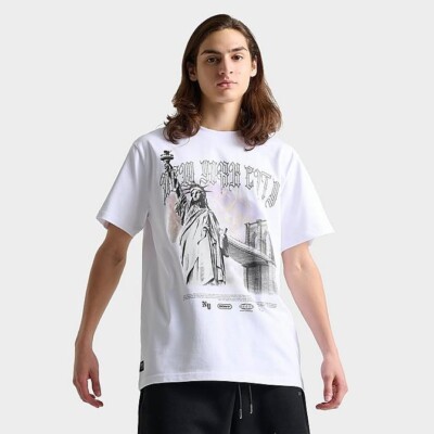 Supply & Demand NYC Cabbed Mens Graphic short sleeve T-Shirt White XL NWT