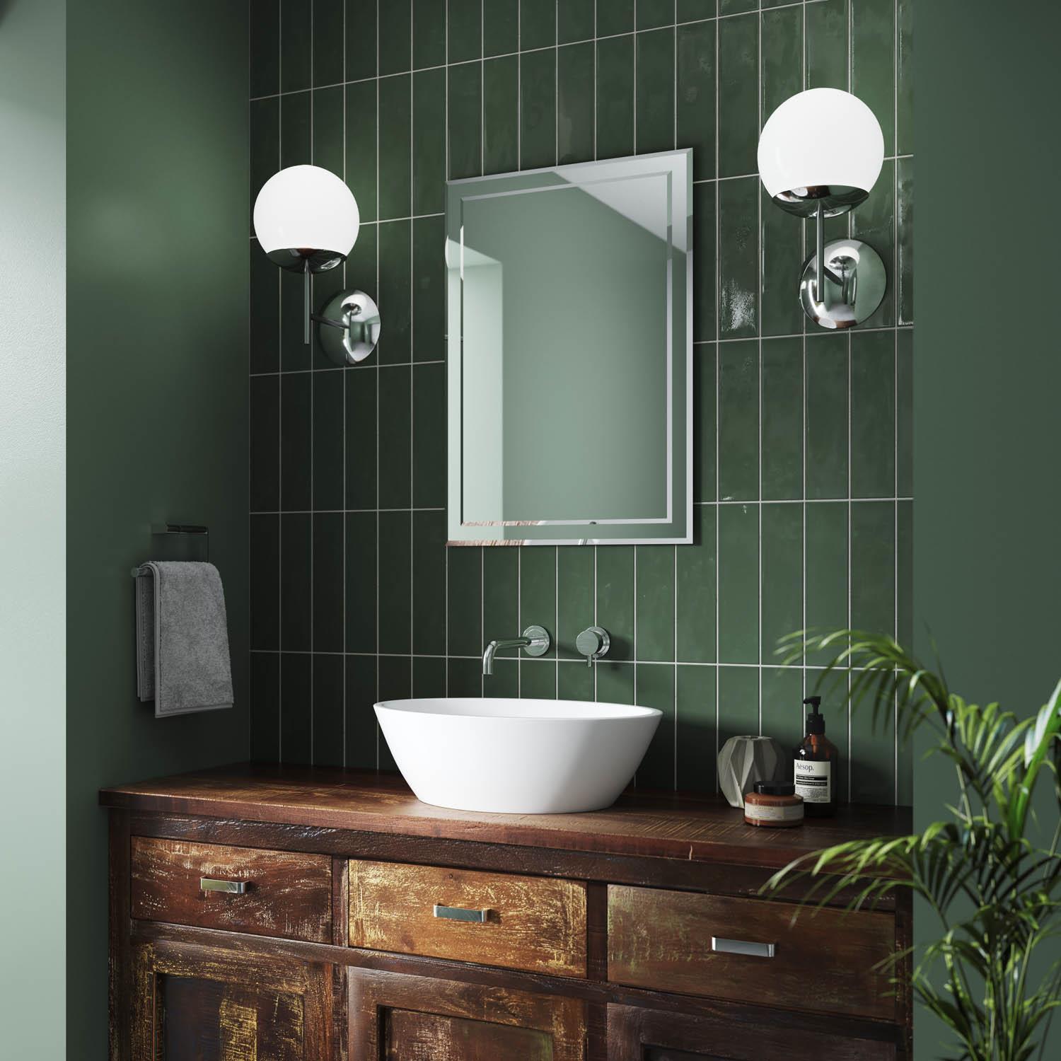 500x700mm Isla Frameless Bevelled Bathroom Mirror