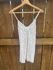 Vintage Cinema Etoile M Chemise Nightie Lingerie Slip Wedding Cream Lace