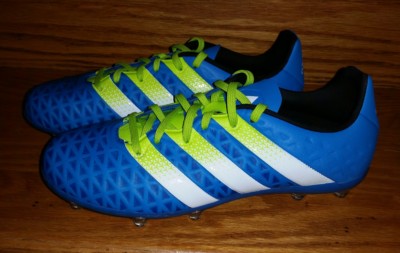 Adidas Ace 16.1 FG/AG Soccer Cleats Youth US 4 AF5089 Blue Green