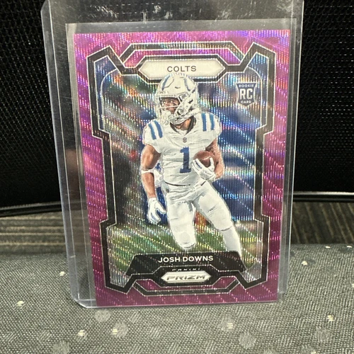 2023 Panini Prizm - Rookies Purple Wave Prizm #345 Josh Downs 73/99 (RC)