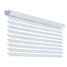 2-in Slat Width 35-in x 36-in Cordless Soft White Faux Wood Room Darkening