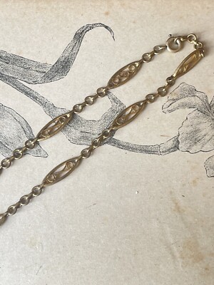 Ancien Collier Métal Doré – France – Vintage – Bon état