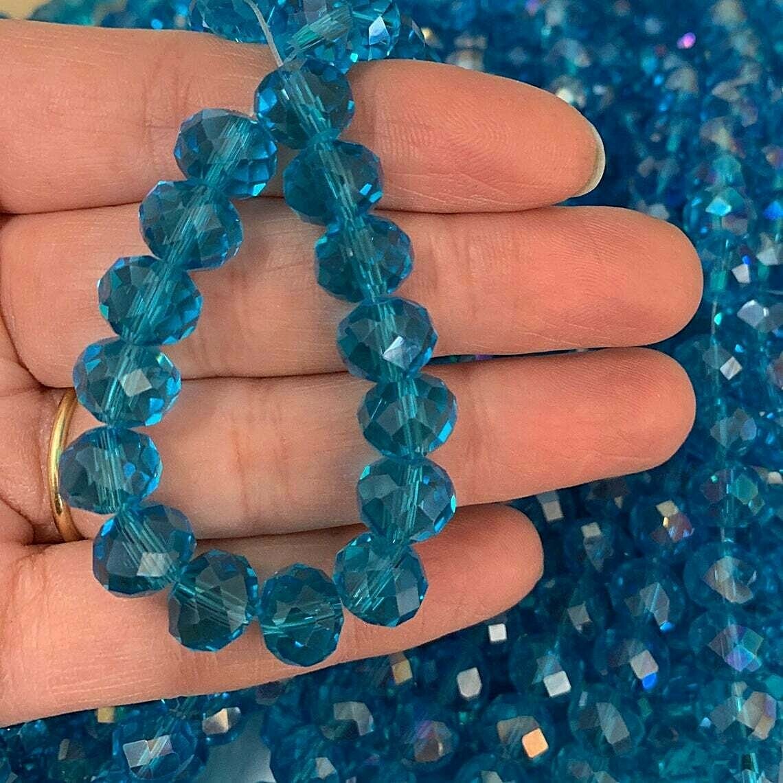 Faceted , Glass Crystal Bead, Jewellery Making, Size 10mm 14 Colours 60