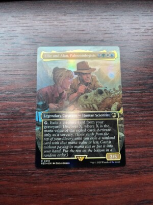 1x FOLIE BORDERLESS ELLIE UND ALAN, PALÄONTOLOGEN - Jurassic Park MTG - Magic