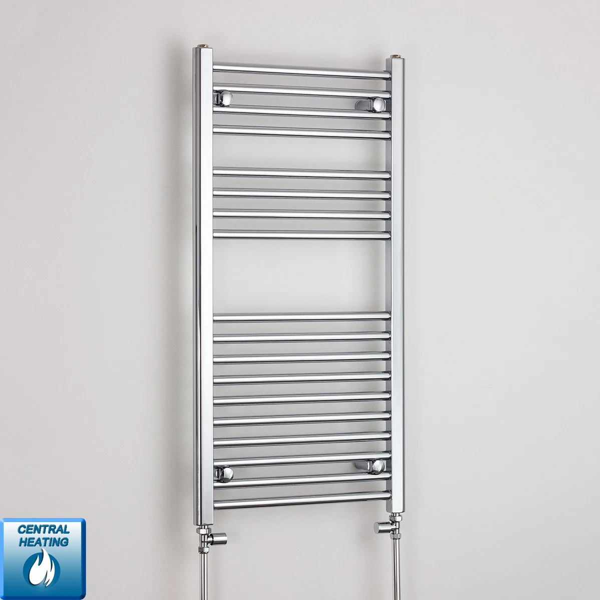 1000 x 500 Chrome Heated Towel Rail Radiator Flat Curved Electric u0026amp; Gas  Bathroom | eBay