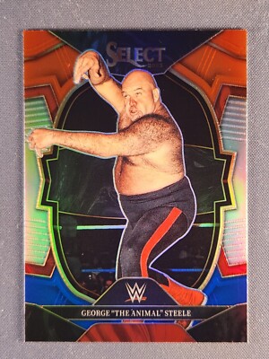 2023 Panini Select WWE #39 George The Animal Steele Silver Prizm SP