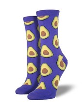 Socksmith Women's Socks Novelty Crew Cut Socks "Avocado" / Choose Your Color 