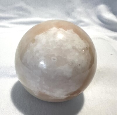 BEIGE 3'' AGATE ORB SPHERE 1 lbs 7 oz POLISHED STONE 640g MARBLE BALL (#2)
