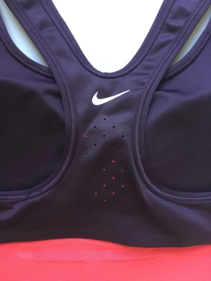 Nike Pro Women’s Classic Swoosh Bra Medium Support Purple AJ4281 - Image 3 of 3